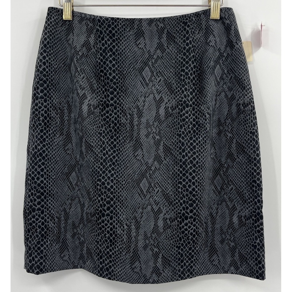 Vintage Y2K Wildlife Sportswear Pencil Skirt Snakeskin Reptile Print Size 8 NOS